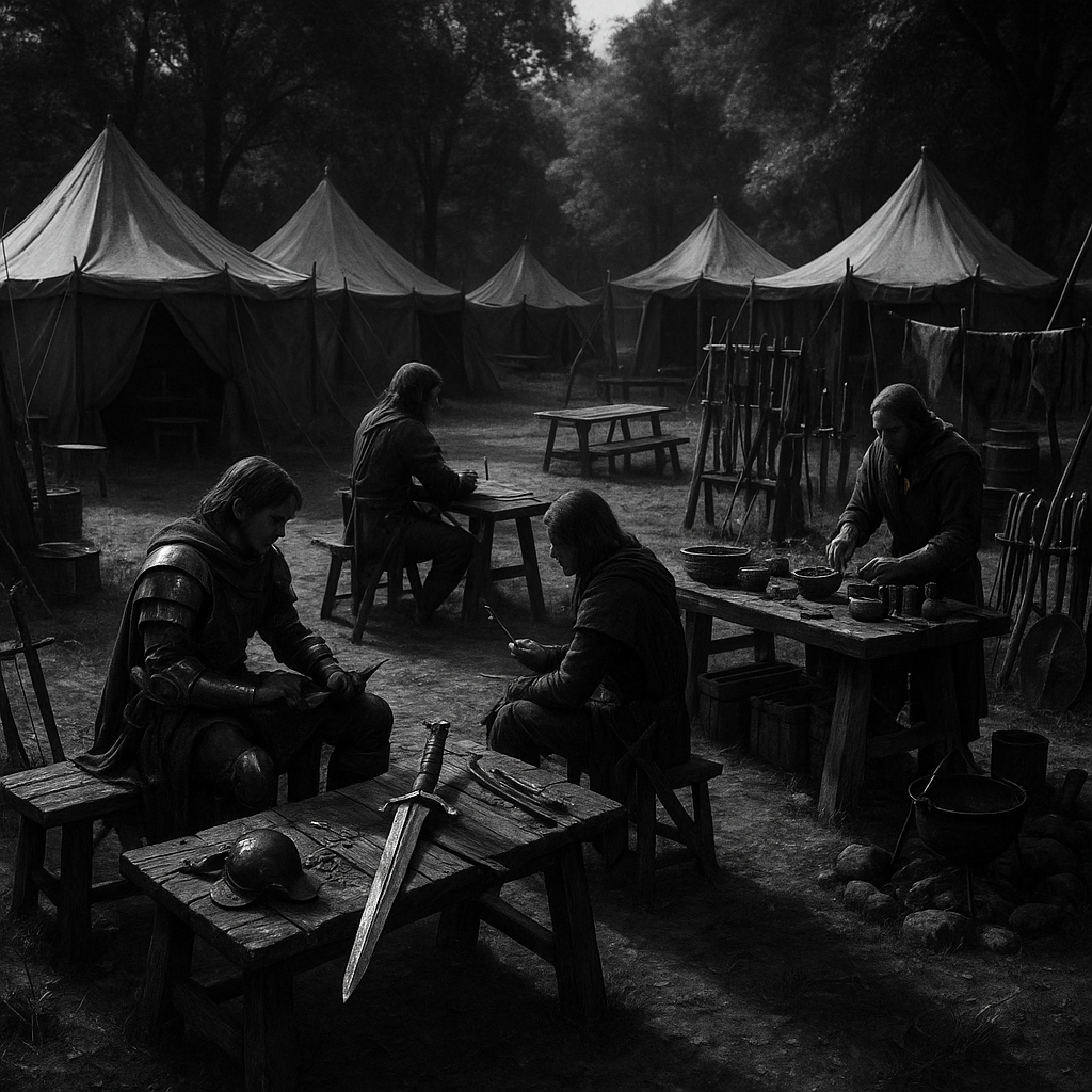 A werewolf silhouette stalking through a dark forest